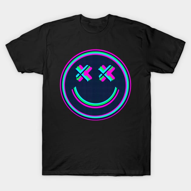 Neon Smile T-Shirt by Foxtrotmadlyart